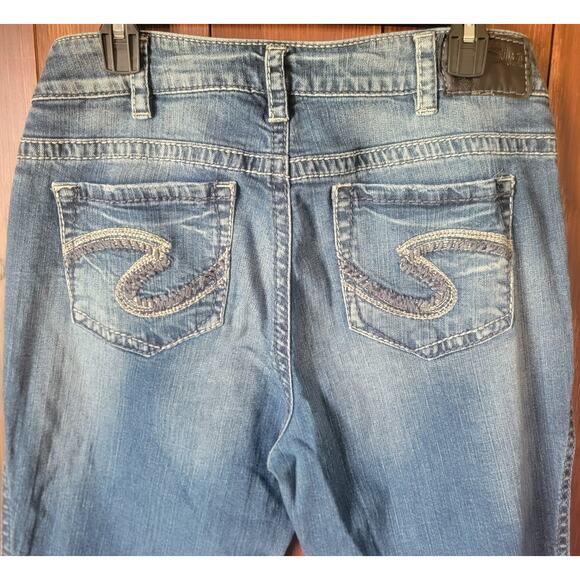 Silver Jeans Suki Women’s Size 14/31 Mid Slim Bootcut Medium Wash Denim Western - Picture 10 of 14